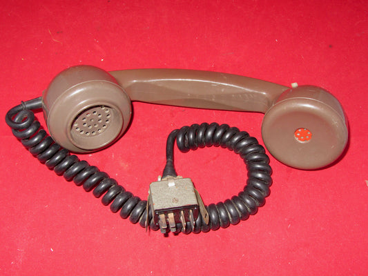 TELEPHONE HANDSET, NOS, PAINTON, CINCH ,JONES, 8 PiN MALE PLUG, PYE VANGUARD,  PYE WHITEHALL