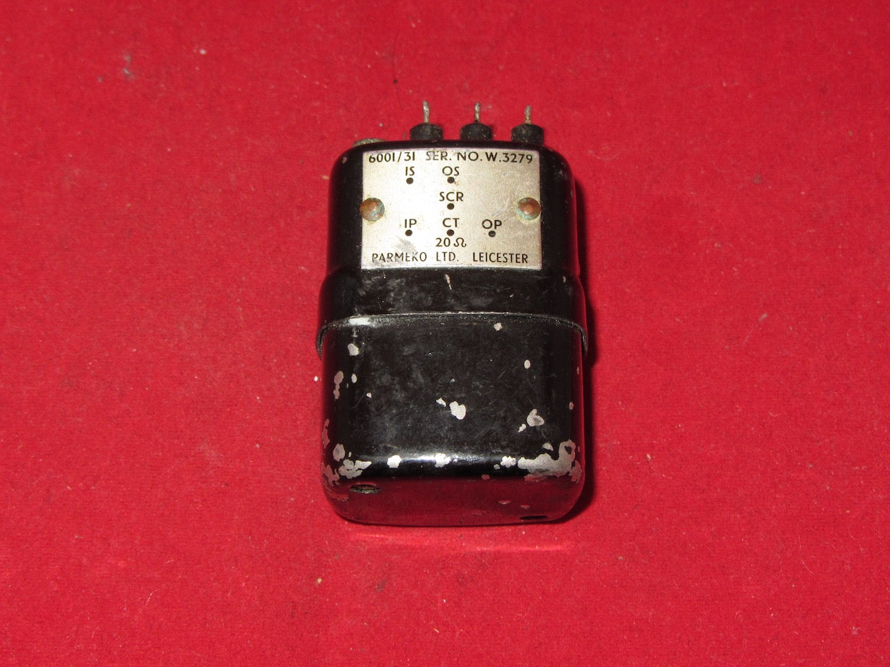 PARMEKO, 6001/31 ,20 OHM TRANSFORMER, MOVING COIL?, MICROPHONE?, MARKED 20 OHM