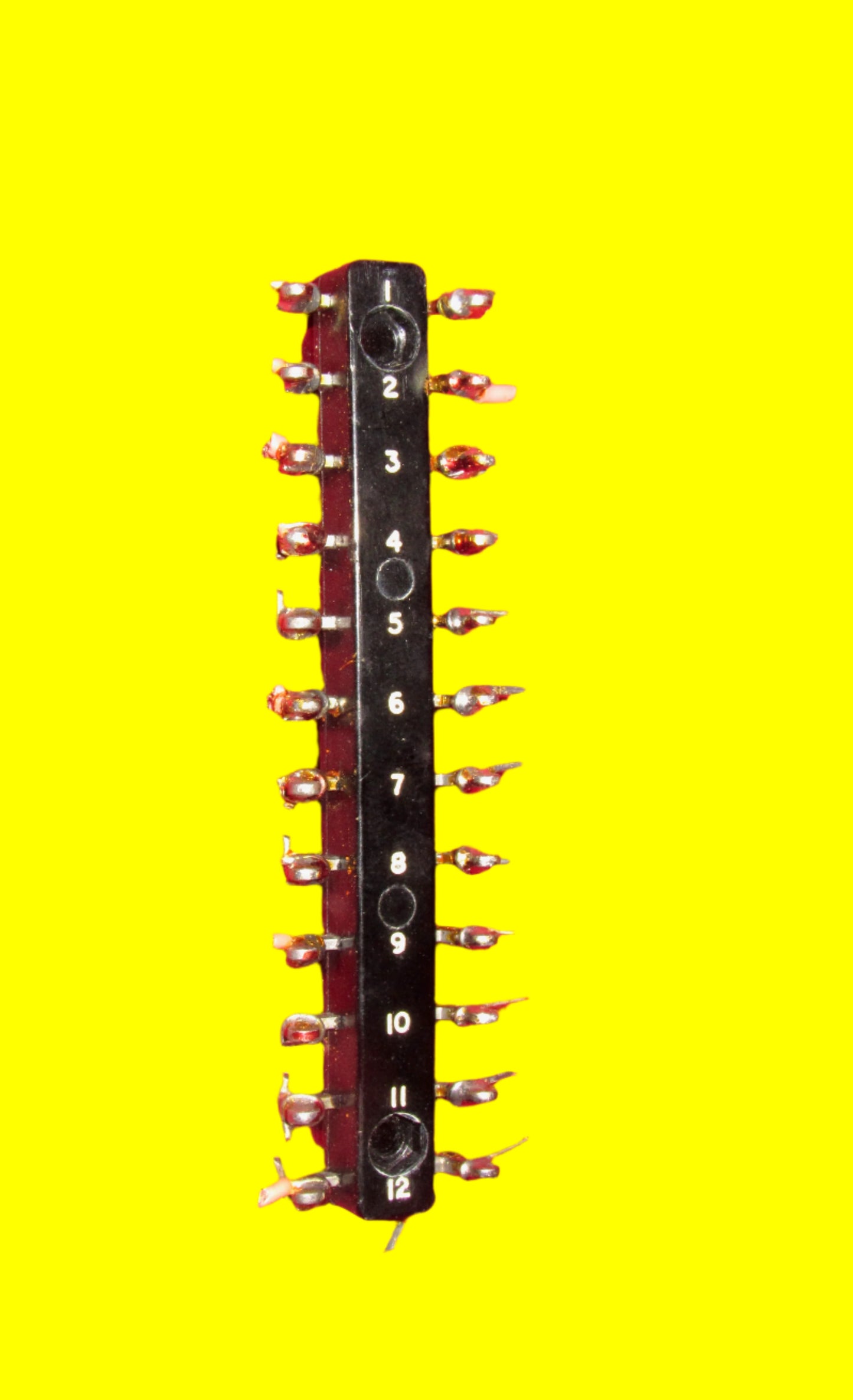 5940-99-972-2266, TERMINAL,TAPER PIN,ELECTRICAL, BARRIER STRIP, 12 WAY, EX EQUIPT (