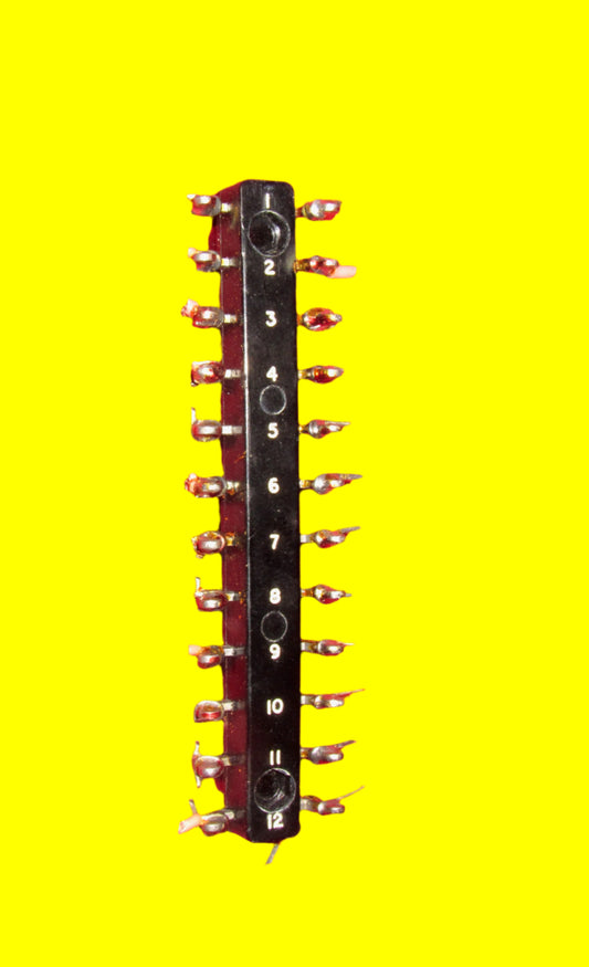 5940-99-972-2266, TERMINAL,TAPER PIN,ELECTRICAL, BARRIER STRIP, 12 WAY, EX EQUIPT (