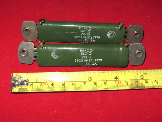 BERCO, 560R @ 55W WIRE WOUND VITREFIED RESISTOR EX EQUIPT