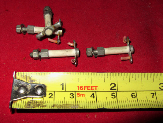 JACKSON BROS, VINTAGE CERAMIC TAG STRIP, INSULATED STAND OFF,  7mm HIGH 1 WAY, EX EQUIPT