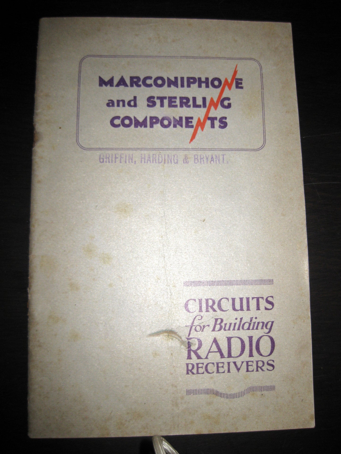 MARCONIPHONE & STERLING COMPONENTS EARLY RADIO BOOKLET DATED 1926 - MULLARD MAGIC - 1