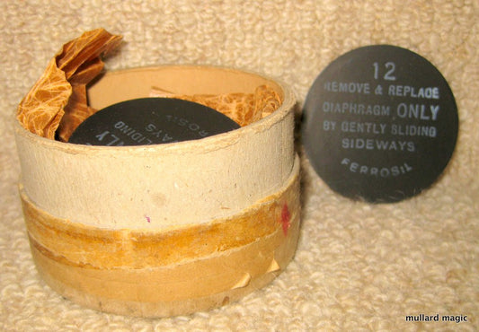 GPO TELEPHONE RECEIVER  2P EARPIECE  23 HANDSET 164 FERROSIL DIAPHRAGM NO 12 - MULLARD MAGIC - 1
