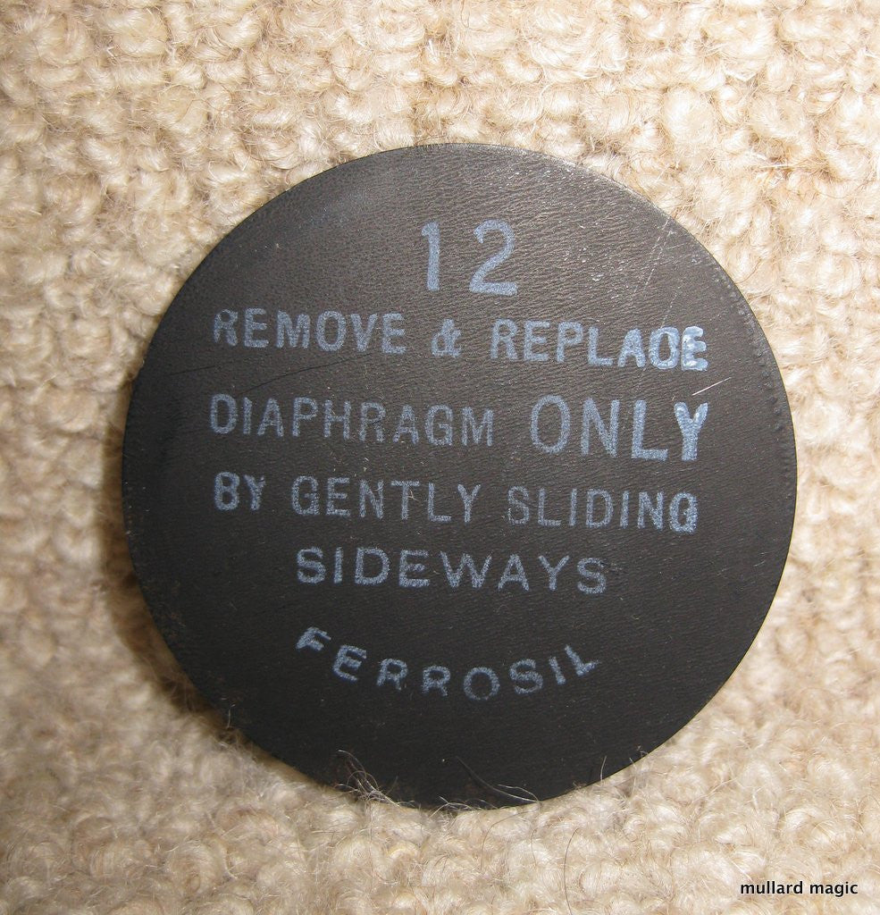 GPO TELEPHONE RECEIVER  2P EARPIECE  23 HANDSET 164 FERROSIL DIAPHRAGM NO 12 - MULLARD MAGIC - 2