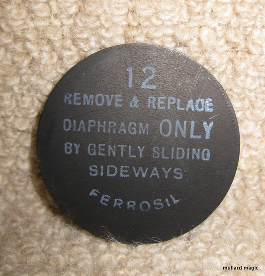 GPO TELEPHONE RECEIVER  2P EARPIECE  23 HANDSET 164 FERROSIL DIAPHRAGM NO 12 - MULLARD MAGIC - 2