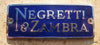 NEGRETTI & ZAMBRA BLUE VITRIFIED ENAMEL & CHROMED BRASS INSTRUMENT BADGES - MULLARD MAGIC - 2