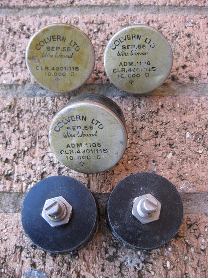 COLVERN, CLR, WIRE WOUND POTENTIOMETERS, VINTAGE NOS, 10K,  10000 OHM,