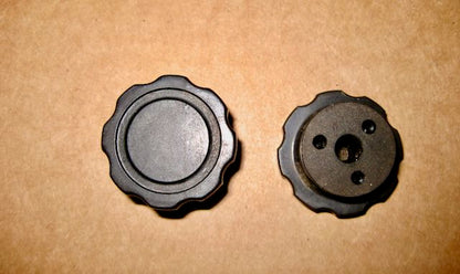 MARCONI KNOBS, OCTAGONAL FLUTE,  BLACK BAKELITE , 6MM SHAFT,  43mm DIA, 31mm DIA, 29mm DIA, CR100