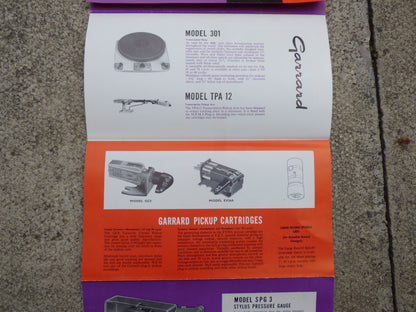 INSIST PN GARRARD FOR EXCITING MUSIC, VARIOUS ITEMS, GARRARD 301 TURNTABLE CONTENT