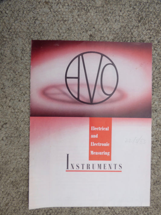 AVO, ELECTRICAL & ELECTRONIC MEASURING INSTRUMENTS, BROCHURE, 1963