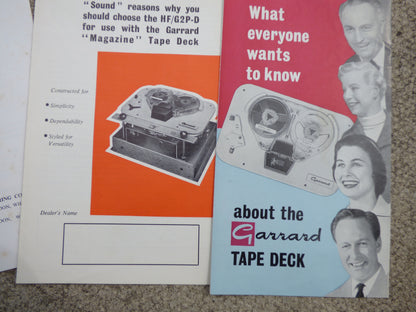 INSIST PN GARRARD FOR EXCITING MUSIC, VARIOUS ITEMS, GARRARD 301 TURNTABLE CONTENT