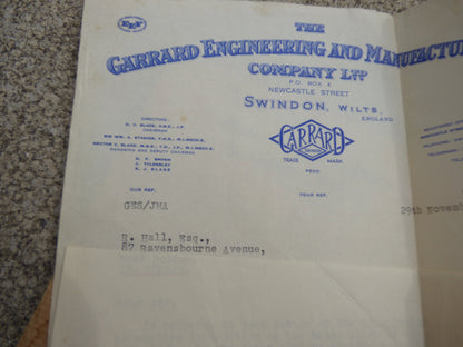 INSIST PN GARRARD FOR EXCITING MUSIC, VARIOUS ITEMS, GARRARD 301 TURNTABLE CONTENT