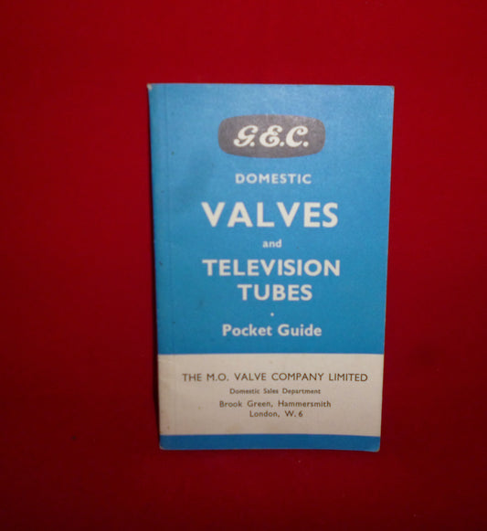 GEC, DATA BOOK, 1960, POCKET VALVE DATA BOOK