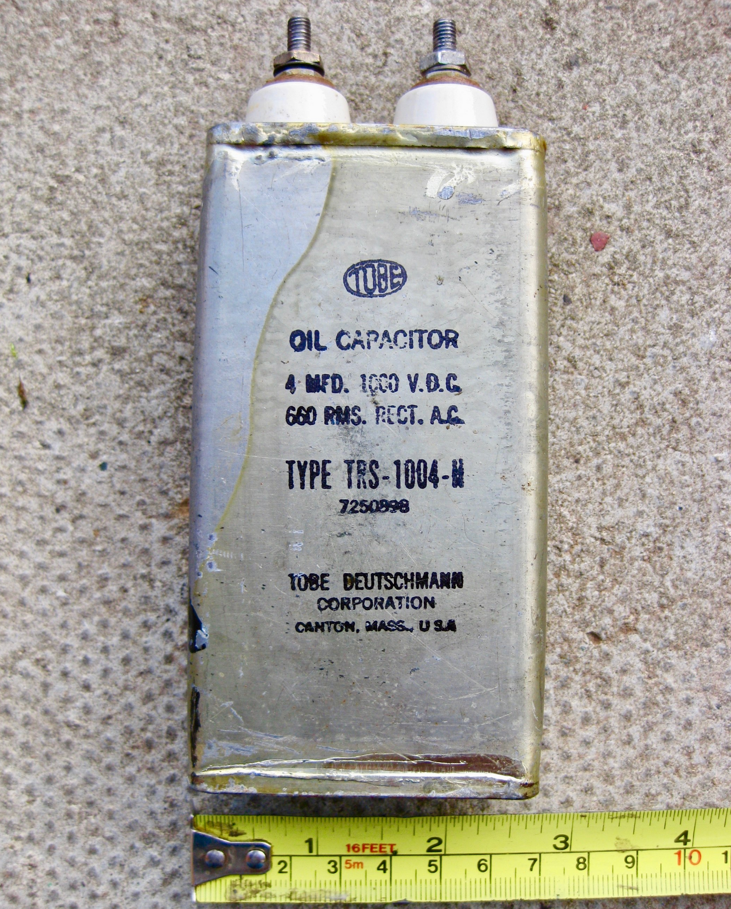 TOBE, PAPER BLOCK, PIO, CAPACITOR, 4uF  @ 1000V WKG