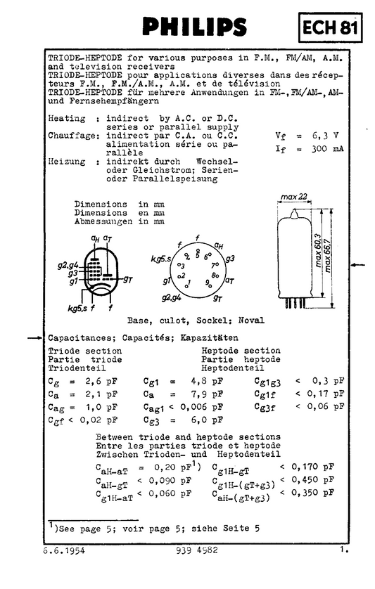 ECH81, MARCONI, NOS BOXED,  6AJ8, 6C12, CV2128, X719,