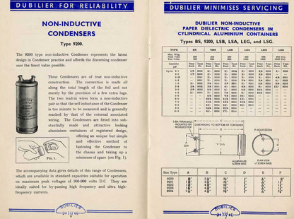 Dubilier, 9200, Paper, Non Inductive, Condenser, 0.04uF @ 500V,  FROM 1935, NOS, UNTESTED