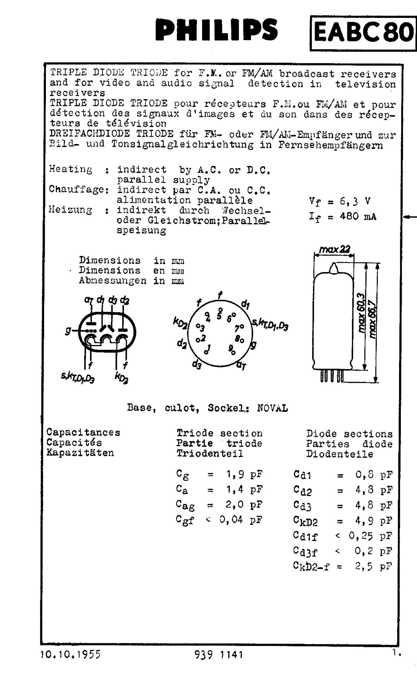 6T8, DELTRON, NEW BOXED, EABC80, 6LD12, 6AK8, , DH719,