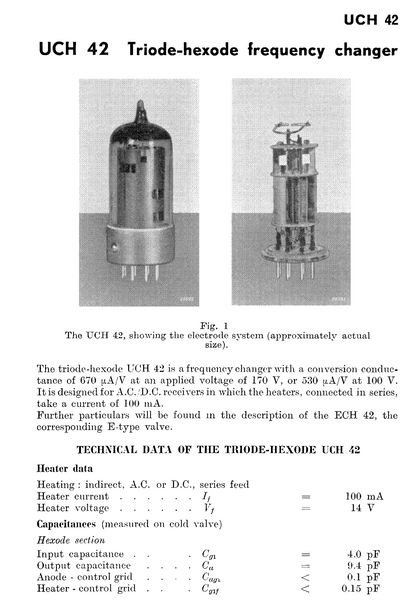 UCH42, TELEFUNKEN, NIB, 41TH, 14K7, X142