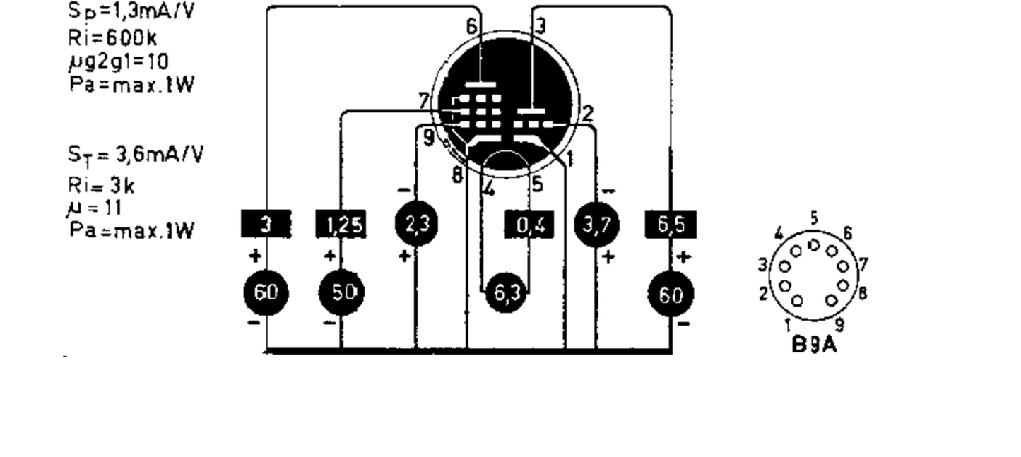 ECF83, Haltron, NOS boxed,