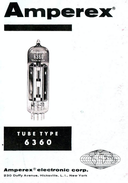 6360, AMPEREX, QQE03/12, TD24, RS1029, CV2798, 55B/100K