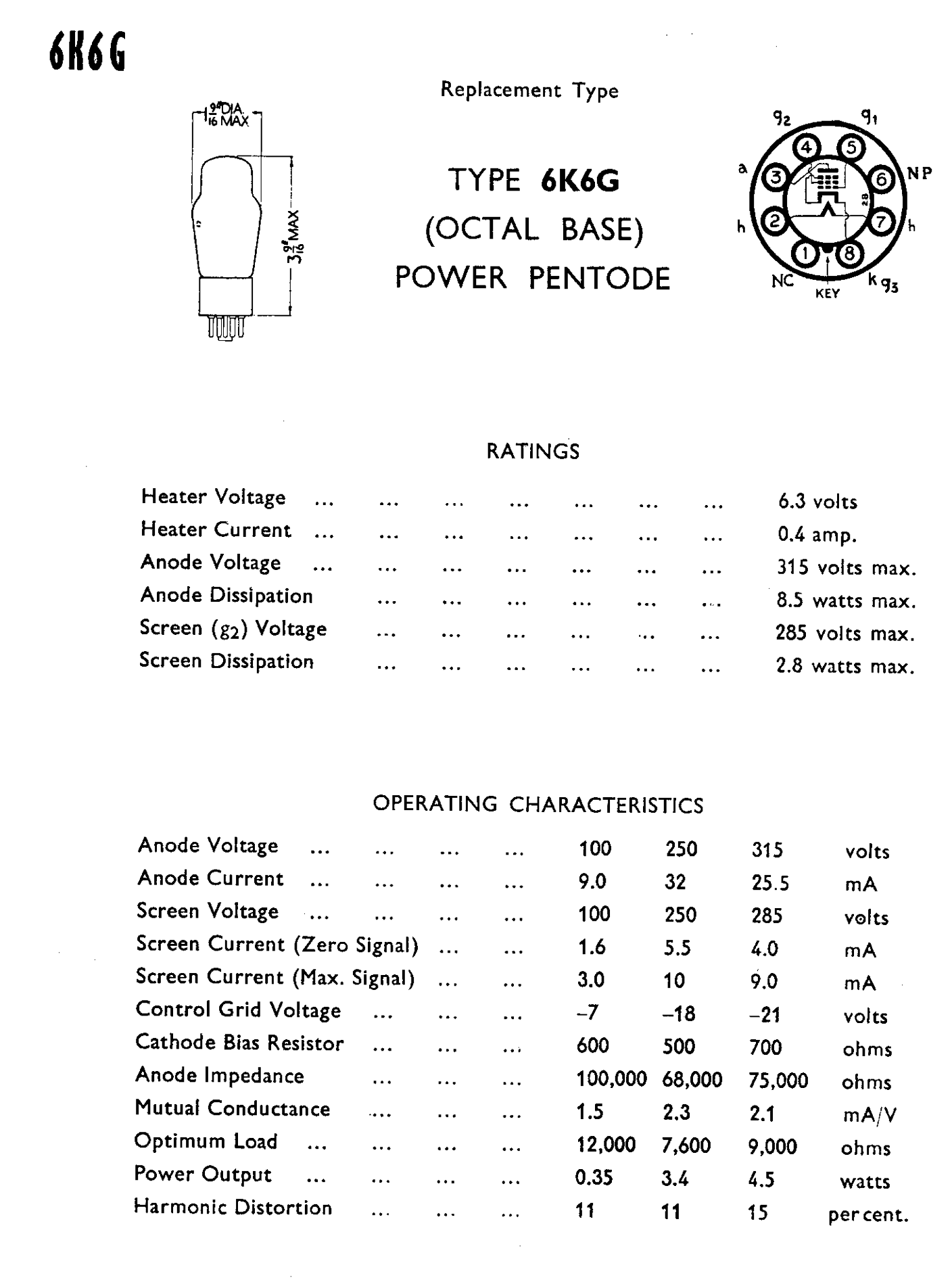 6K6G, WHITE BOX,  CV1938, FOR BC348, AR88