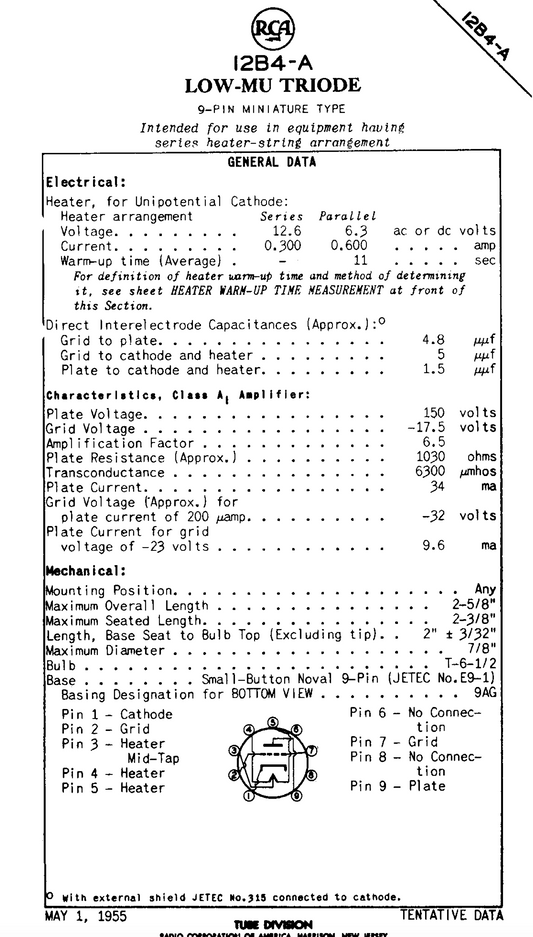 12B4A, PHILCO, NIB