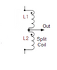 Split Coil, RF Tunable Coil for Hartley Oscillator, 70 - 250 + 70 - 250 uH