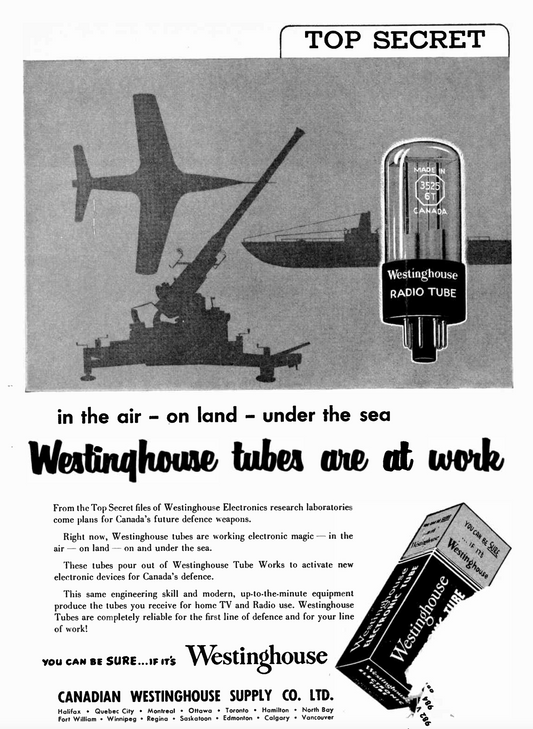 5U4G, WESTINGHOUSE RADIOTRON,  AIR MINISTRY, 10E/47, CHARCOAL SMOOTH PLATE, PINCH MOUNT D GETTER, CV575, 5U4