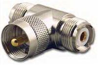 GREENPAR, GE 40042, PL259, SO239, T, TEE, ANTENNA, COAX CONNECTOR ,DOUBLE FEMALE, SINGLE MALE,