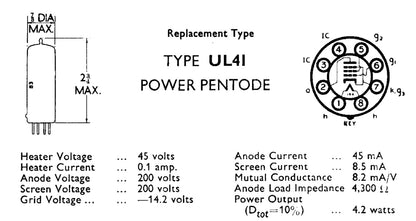 UCL82, MULLARD, NIB, 10PL12, 50BM8, LN119