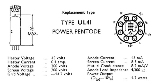 UCL82, MULLARD, NIB, 10PL12, 50BM8, LN119