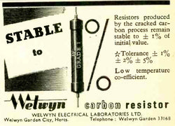 Assorted values Welwyn & Painton Panclimatic Resistor, C22 Series as used in AVO meter & AVO VCM - MULLARD MAGIC - 1